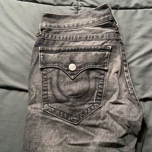 True Religion Black Straight Leg